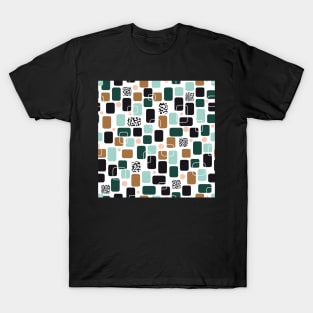 rectangles in green, bronze and black T-Shirt